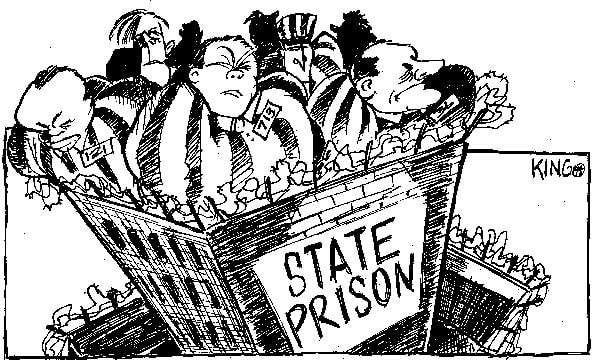overcrowding in prisons cartoon